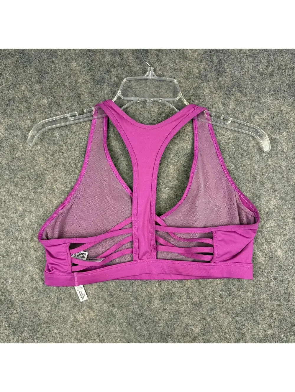 Victoria’s Sport Strappy Racerback Sports Pink Size Large Stretch Workout 065